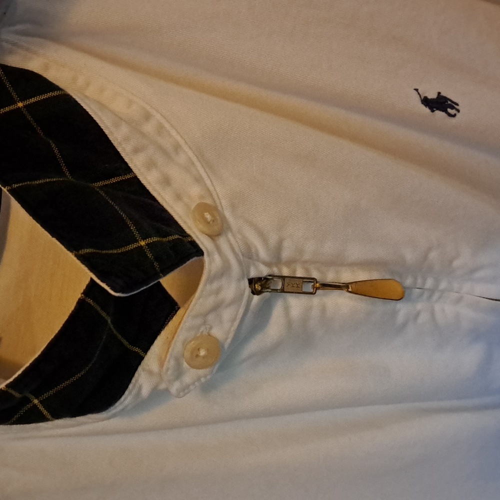 Polo Ralph Lauren White Full Zip 100% Cotton Jacket Size L - Picture 2 of 7